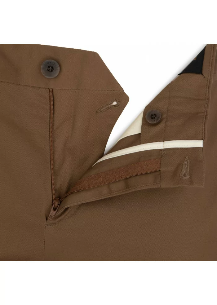 mens trousers out fit cotton tobacco brown