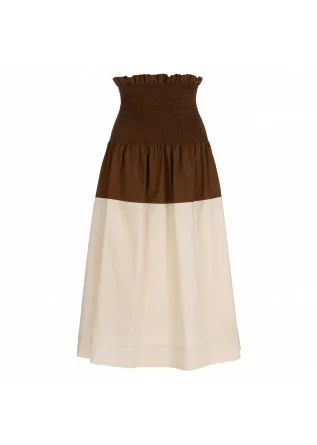 high waist skirt manila grace brown beige