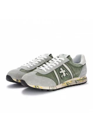 mens sneakers premiata lucy green grey