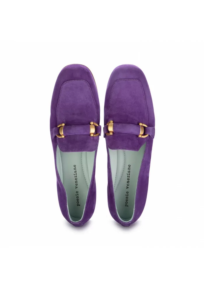 womens loafers poesie veneziane carmen suede purple