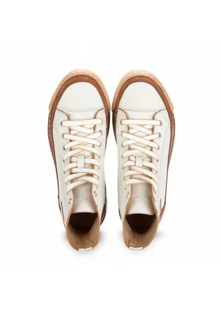 WOMEN'S SNEAKERS BNG REAL SHOES | "LA BISCOTTO" WHITE BROWN