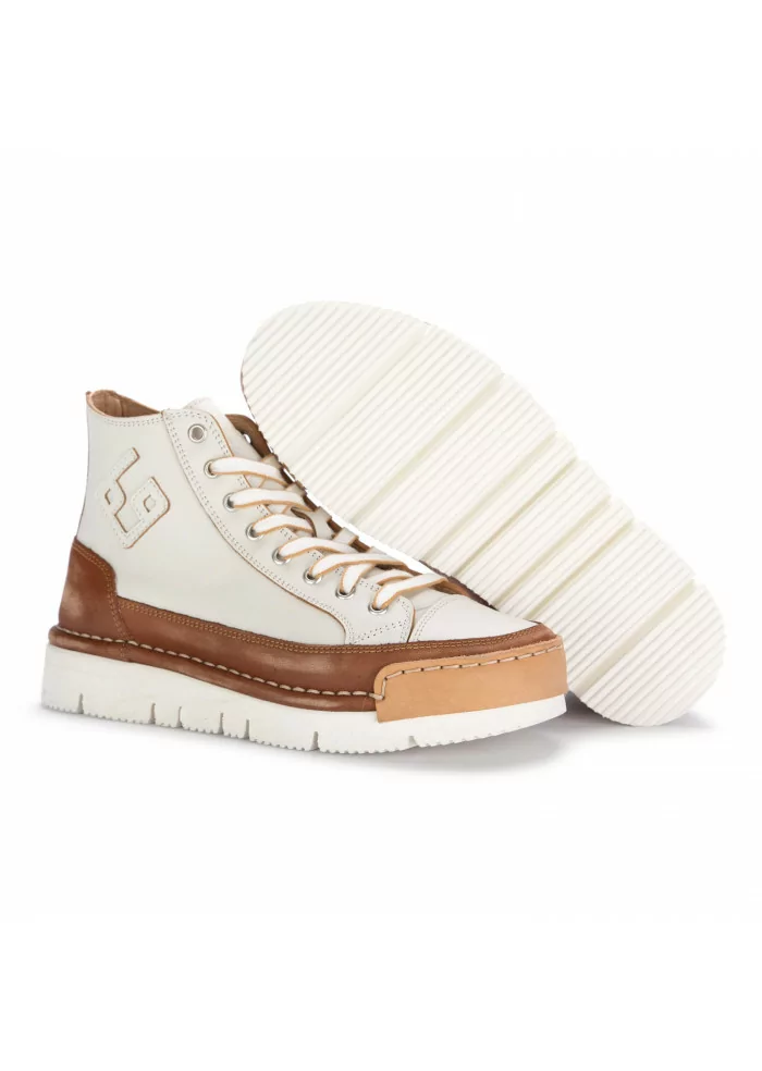 sneakers donna bng real shoes la biscotto bianco marrone
