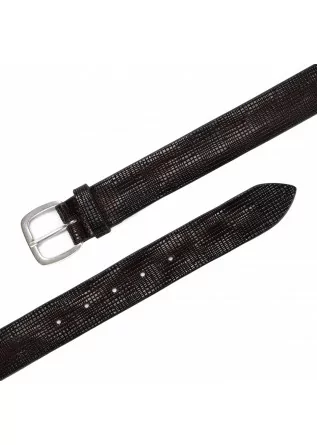 ORCIANI | BELT LEATHER CROSS BROWN