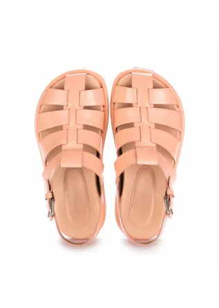 VICENZA | SANDALS CAGED DESIGN LEATHER SALMON PINK