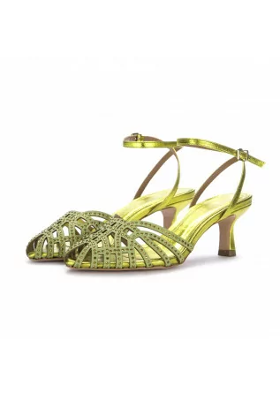 heel sandals vicenza metallic green