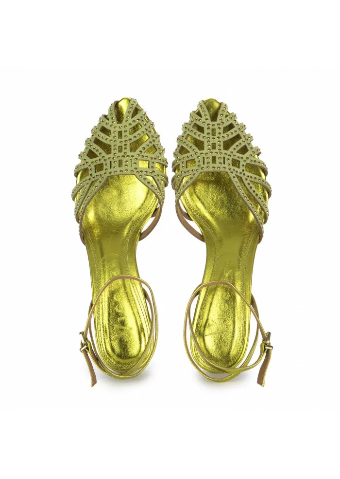 heel sandals vicenza metallic green