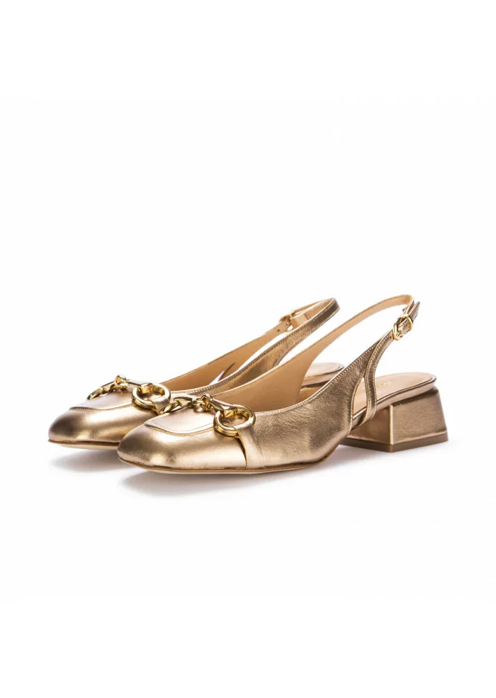 heeled sandals nouvelle femme dolly laminate bronze