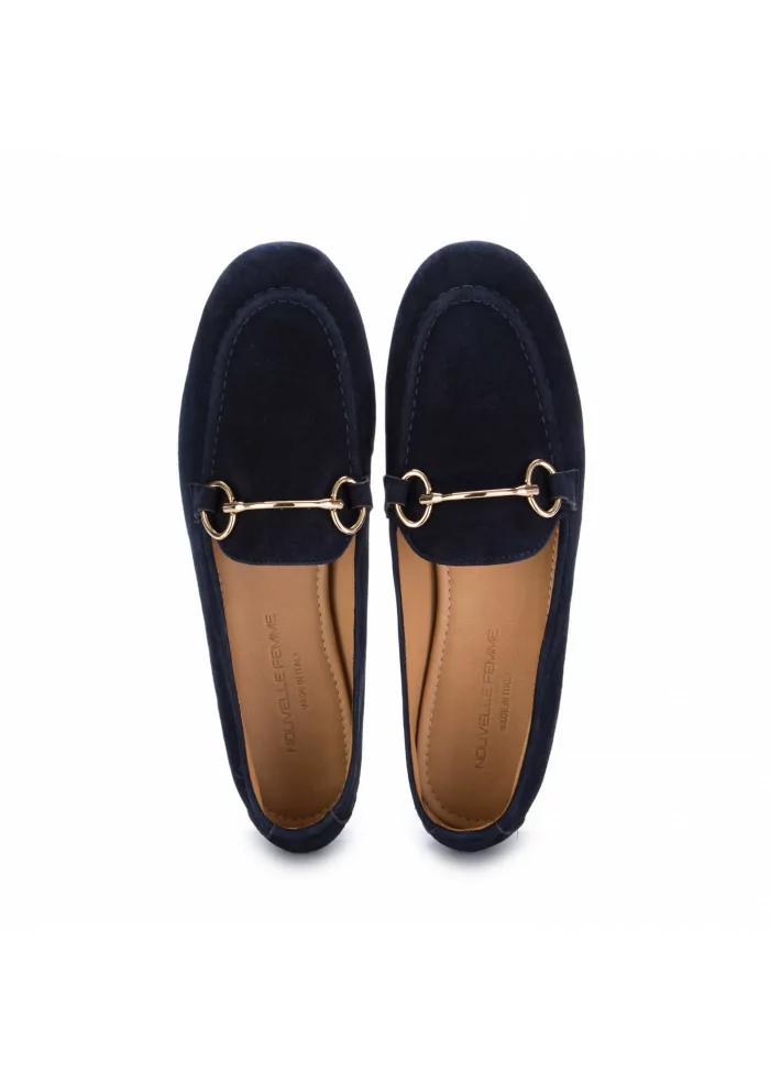 womens loafers nouvelle femme mito suede blue
