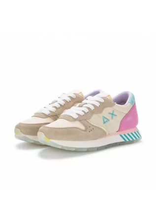womens sneakers sun68 ally candy cane beige