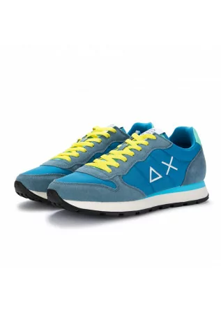 mens sneakers sun68 tom solid nylon light blue