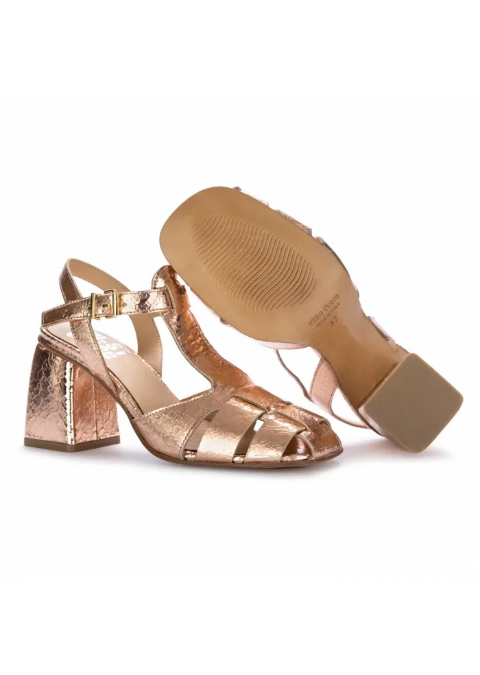 heel sandals juice metallic pink