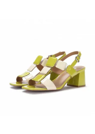 heel sandals bibi lou pia leather lemongrass green