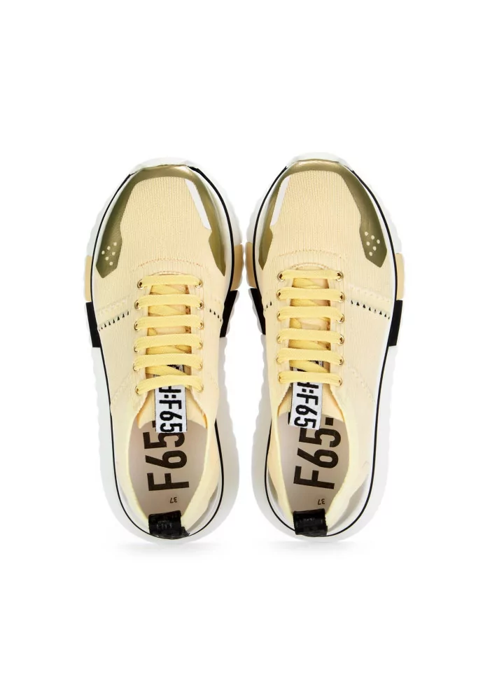 womens sneakers fabi f65 fabric pastel yellow