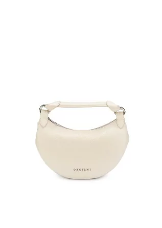 womens handbag orciani mini dumpling soft white