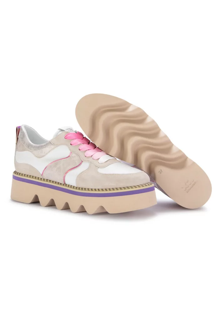 womens sneakers caterina c cipria leather pink white