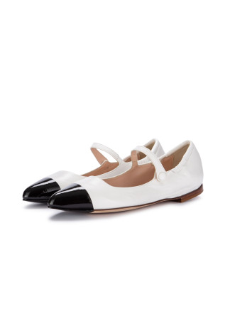 spitzige ballerinas lorena paggi plonge weiss schwarz