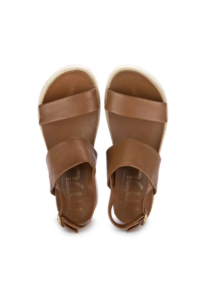 womens platform sandals mjus brown leather
