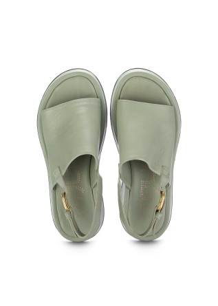 MJUS | PLATFORM SANDALS LEATHER SAGE GREEN