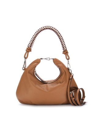 borsa a spalla donna gianni chiarini sol teen pelle marrone toffee