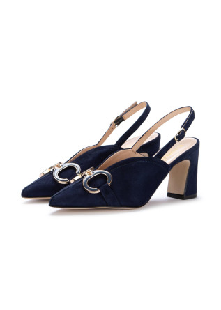 womens heel shoes il borgo firenze amalfi suede abyss blue