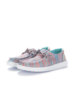 scarpe basse donna hey dude shoes wendy sox azzurro rosa