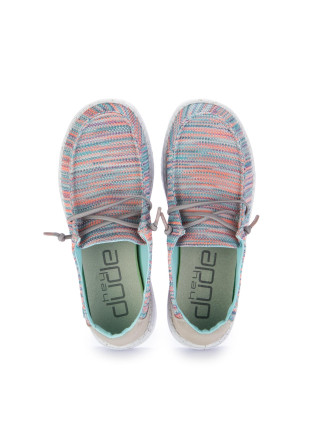 HEY DUDE SHOES | FLAT SHOES WENDY SOX LIGHT BLUE PINK