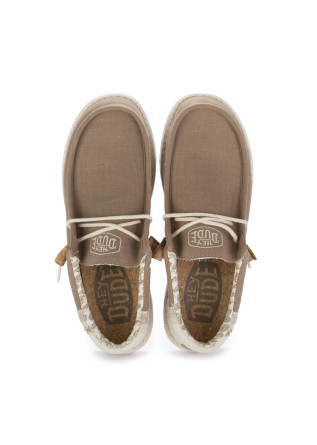 HEY DUDE SHOES | FLAT SHOES WALLY BREAK STITCH BROWN