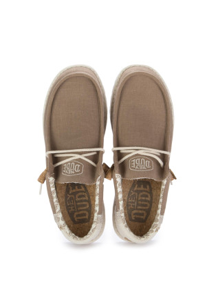 HEY DUDE SHOES | FLAT SHOES WALLY BREAK STITCH BROWN