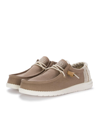 scarpe basse uomo hey dude shoes wally break stitch marrone