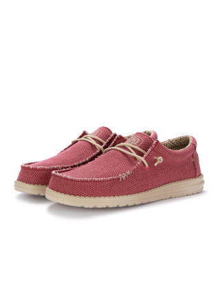 mens flat shoes hey dude shoes wally braided red