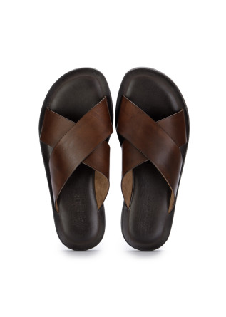 MANOVIA 52 | SANDALS LEATHER CROSSED BROWN