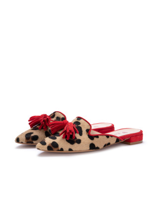 womens sabot positano in love nika leopard red