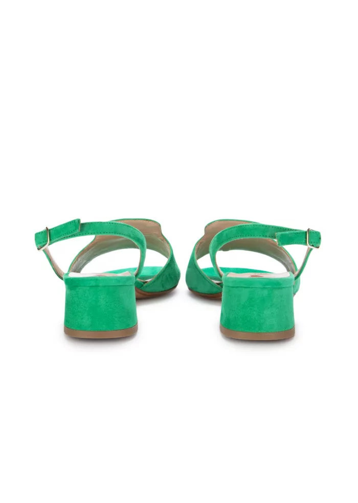 womens heel sandals positano in love dominica suede grass green