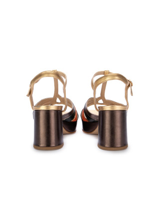 EXÉ | HEEL SANDALS CYNTHIA MULTICOLOR GOLD
