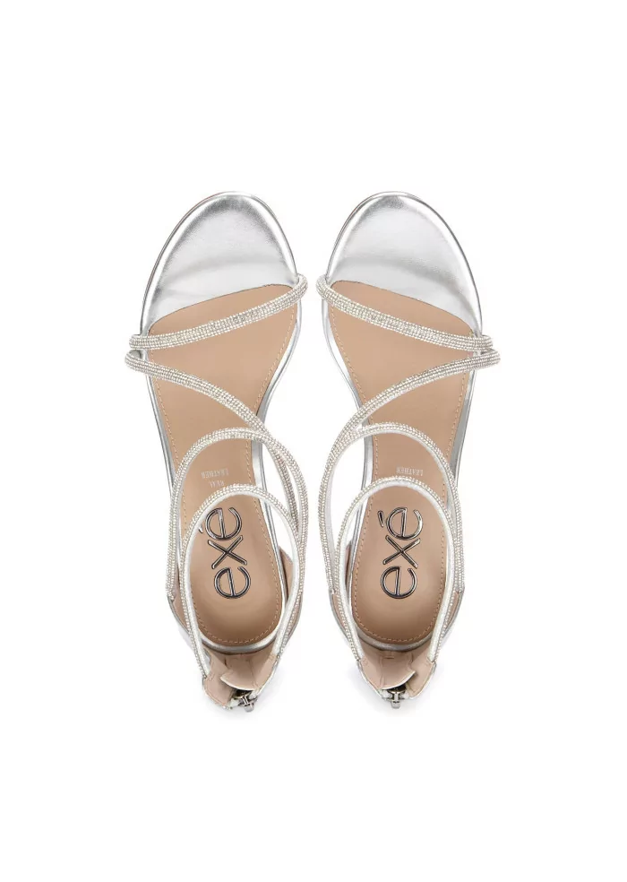 womens heel sandals exe rebeca silver