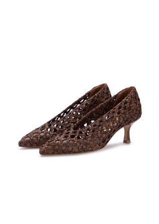 womens heel shoes noa artesa leather dark brown