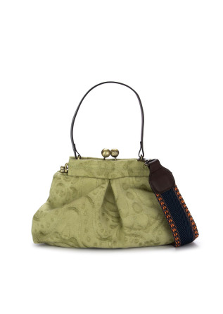 womens handbag le daf scatto creta fabric green