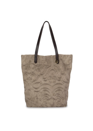 womens shopper bag le daf creta fabric brown