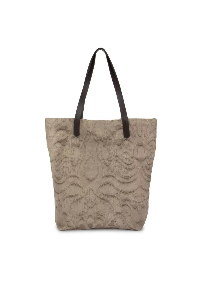 womens shopper bag le daf creta fabric brown
