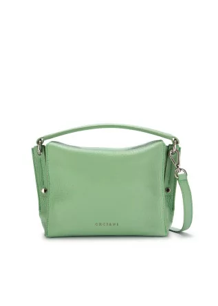 womens handbag orciani twenty soft leather pastel green