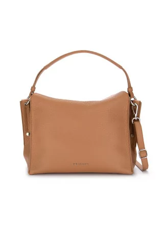 womens shoulder bag orciani twenty soft leather light brown