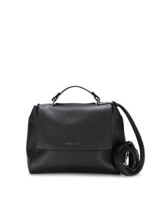 womens handbag orciani sveva soft small leather black