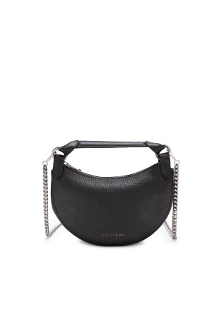 womens handbag orciani mini dumpling soft black