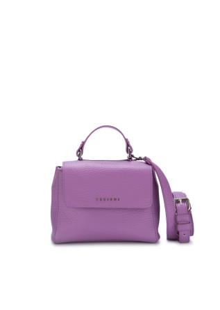 womens handbag orciani sveva soft mini leather purple