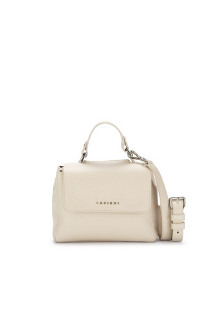 womens handbag orciani sveva soft mini leather ivory