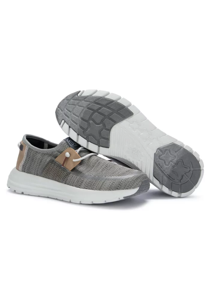 mens sneakers hey dude shoes sirocco grey