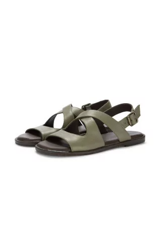 womens sandals bueno crossed leather military green