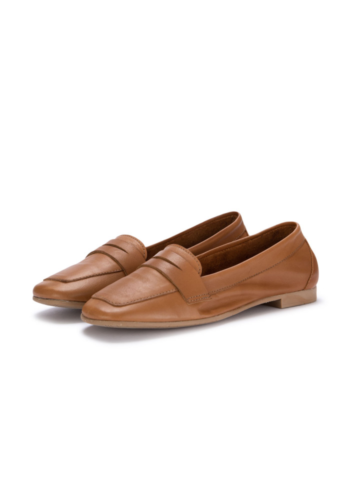 Women's Loafers Bueno Leather Brown Shoes at Derna.it
