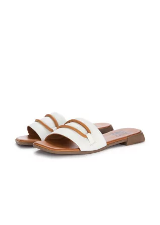 womens sandals bueno leather white brown