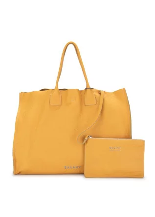 womens shopper bag bagghy leather mustard yellow